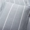 Blue Grey Off-White Stripe 3-Piece Lightweight Comforter Set