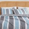 Coastal Starfish Sand Dollar Grey Blue White Quilt Set