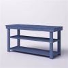 Wooden 2-Shelf Shoe Rack Storage Bench for Entryway or Closet
