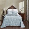 Full Size 100-Percent Cotton Chenille 3-Piece Coverlet Bedspread Set