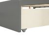 Gray Low Profile 2 Drawer Storage Platform Bed