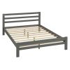 Gray Low Profile 2 Drawer Storage Platform Bed