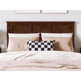 Traditional Style Headboard in Walnut Wood Finish (size: Full)