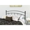 Classic Black Metal Headboard with Round Posts