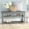 Wooden 2-Shelf Shoe Rack Storage Bench for Entryway or Closet
