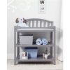 SF Home Baby Toddler Changing Table in Wood Finish with Changing Pad