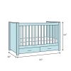 SF Home Solid Wood Convertible Crib - Toddler Bed Sold Separately