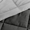 Microfiber Reversible Comforter Set in Grey / Light Grey