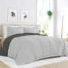 Microfiber Reversible Comforter Set in Grey / Light Grey
