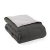 Microfiber Reversible Comforter Set in Grey / Light Grey
