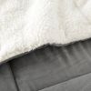 Plush Microfiber Reversible Comforter Set in Grey