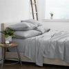 4 Piece Grey Wrinkle Resistant Microfiber Polyester Sheet Set