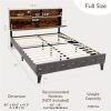 Velvet Upholstered Open/Close Storage Headboard Platform Bed