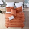 5-Piece 100-Percent Cotton Clip Dot Comforter Set in Brick Orange