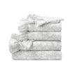 Grey Ruffle Floral Polyester 6 Piece Sheet Set