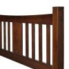 Farmhouse Style Solid Wood Platform Bed Frame with Headboard in Cherry