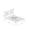 Farmhouse Style Solid Wood Platform Bed Frame with Headboard in Cherry
