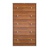 Modern 5-Drawer Bedroom Chest Dresser in Rustic Wood Finish