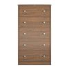 Modern 5-Drawer Bedroom Chest Dresser in Rustic Wood Finish