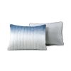 Blue Grey Lightweight Crinkle Fabric 3 Piece Quilt Set