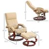 Adjustable Faux Leather Electric Remote Massage Recliner Chair w/ Ottoman