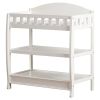 Modern Wooden Baby Changing Table with Safety Rail Pad and Strap