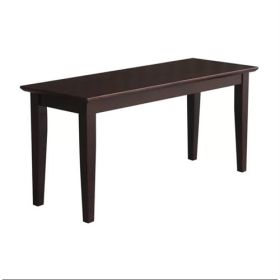 Solid Wood Entryway Accent Bench (Color: Java Brown)