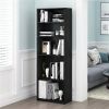 71-inch Tall 5-Shelf Bookcase in Wood Finish