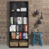 71-inch Tall 5-Shelf Bookcase in Wood Finish
