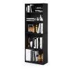 71-inch Tall 5-Shelf Bookcase in Wood Finish