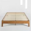 Mid-Century Modern Solid Wood Platform Bed Frame in Natural