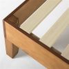Mid-Century Modern Solid Wood Platform Bed Frame in Natural
