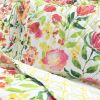 Lightweight Polyester Scalloped Edges Floral Quilt Set