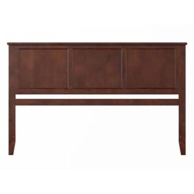 Traditional Style Headboard in Walnut Wood Finish (size: KING)