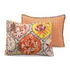 Boho Floral Lightweight Cotton Orange Mauve 3-Piece Quilt Set