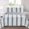 Coastal Starfish Sand Dollar Grey Blue White Quilt Set