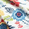 Lightweight Floral Navy Blue Coral White 3-Piece Polyester Quilt Set