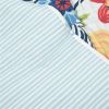 Lightweight Floral Navy Blue Coral White 3-Piece Polyester Quilt Set