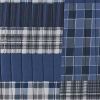 100-Percent Cotton Reversible Blue Patchwork Quilt Set