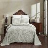 100-Percent Cotton Chenille 3-Piece Coverlet Bedspread Set in Sage