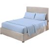 Blue 100-Percent Egyptian Cotton 1000 Thread Count 4-Piece Sheet Set