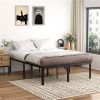 18-inch Rounded Edge Corners Metal Bed Frame with Under-bed Storage Space