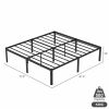 18-inch Rounded Edge Corners Metal Bed Frame with Under-bed Storage Space