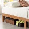 Solid Wood Platform Bed Frame in Natural Wooden Finish