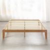 Solid Wood Platform Bed Frame in Natural Wooden Finish