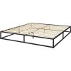 10-inch Low Profile Modern Metal Wood Slat Platform Bed Frame