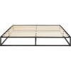 10-inch Low Profile Modern Metal Wood Slat Platform Bed Frame
