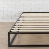 10-inch Low Profile Modern Metal Wood Slat Platform Bed Frame