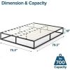 10-inch Low Profile Modern Metal Wood Slat Platform Bed Frame