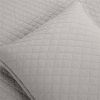 Lightweight Cotton Linen Grey Textured Reversible 3-Piece Quilt Set